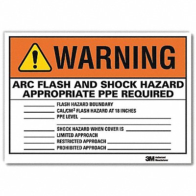 LYLE U11092RD10X7 Warning Sign 7inx10inReflective Sheeting
