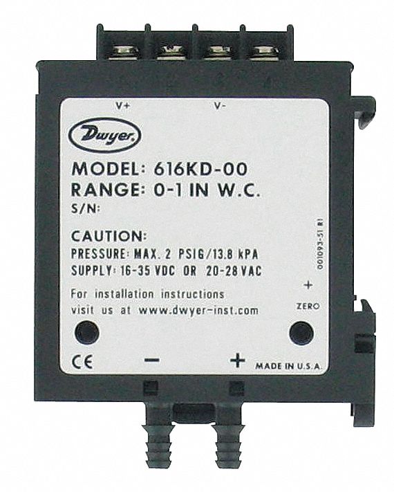 DWYER 616KD07V Differential Transmitter 0 to 25 in wc