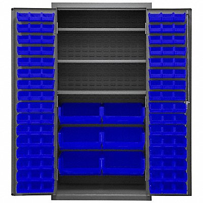 DURHAM MFG 2501BDLP1023S5295 K4918 Bin Cabinet 72 x36 x24 Grey 102BlueBns