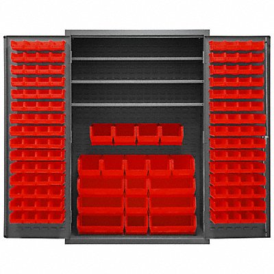 DURHAM MFG 25021383S1795 K4919 Bin Cabinet 72 x48 x24 Grey 138RedBns