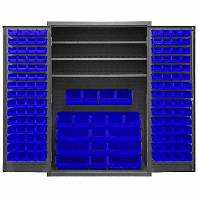 DURHAM MFG 25021383S5295 K4919 Bin Cabinet 72 x48 x24 Grey 138BlueBns