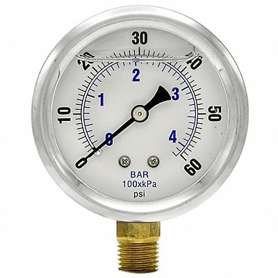 WGTC 251L4PCW Differential Pressure Gauge 0 to 60 psi
