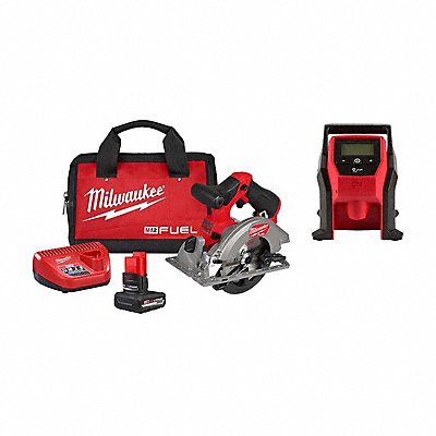MILWAUKEE 252121HO247520 M12 FUEL Circular Saw Kit + M12 Inflator