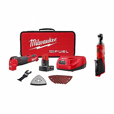 MILWAUKEE 2526-21XC, 2457-20 M12 FUEL Multi-Tool Kit + M12 Ratchet