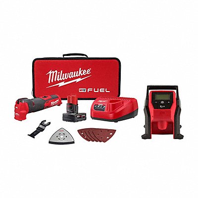 MILWAUKEE 252621XC247520 M12 FUEL Multi-Tool Kit + M12 Inflator