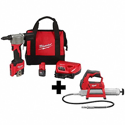 MILWAUKEE 255022000000 M12 Rivet Tool Kit M12 Grease Gun
