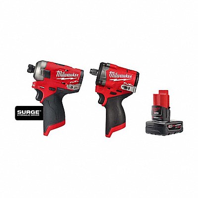 MILWAUKEE 2.55120256320481E+19 M12 SURGE DRIVER+STUBBY+6.0 2PK BATTERY