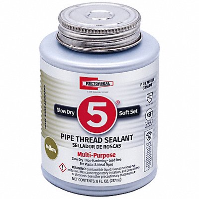 RECTORSEAL 25551 Pipe Thread Sealant 8 fl oz Yellow