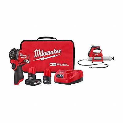 MILWAUKEE 256222244620 M12 FUEL Impact Wrench + M12 Grease Gun