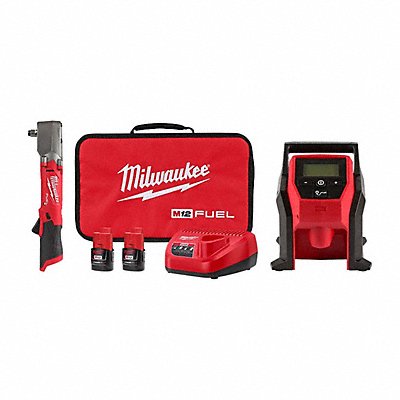 MILWAUKEE 256522247520 M12 FUEL Impact Wrench Kit+ M12 Inflator