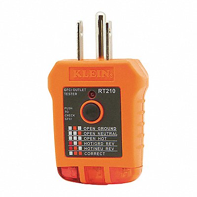KLEIN TOOLS RT210 Receptacle Tester GFCI 125V AC