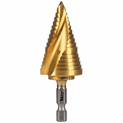 KLEIN TOOLS 25961 Step Drill Bit 7/8 to 1-1/8  VACO