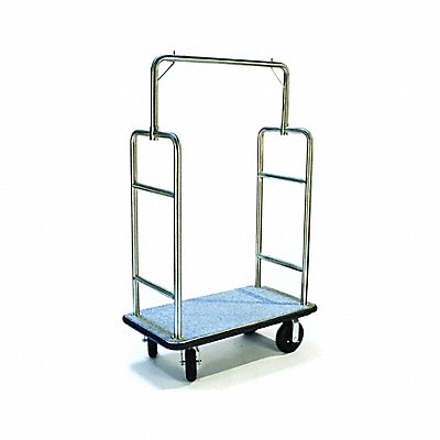 CSL 2599BK010GRY Bellmans Cart SS Finish Grey Carpet