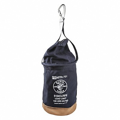 KLEIN TOOLS 5104CLRFR Bucket Bag Canvas Straight Wall Black