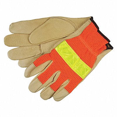 MCR SAFETY 34111XL Leather Gloves Beige XL PR