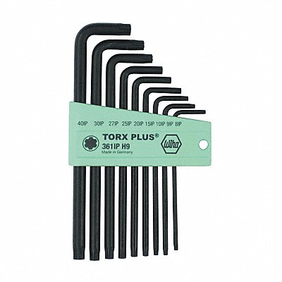 WIHA 36691 9 Pc Long Arm L-Wrench Set In Plastic Ho