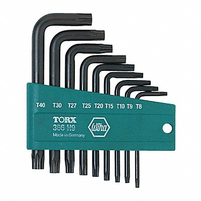 WIHA 36394 9 Piece Torx Short Arm L-Key Set In Plas