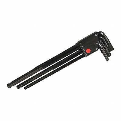WIHA 36990 9 Pc Metric Ballpoint Long Hex L-Key Set