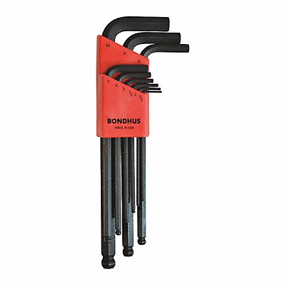 BONDHUS 10999 Hex Key Set L 3 in to 6 23/32 in