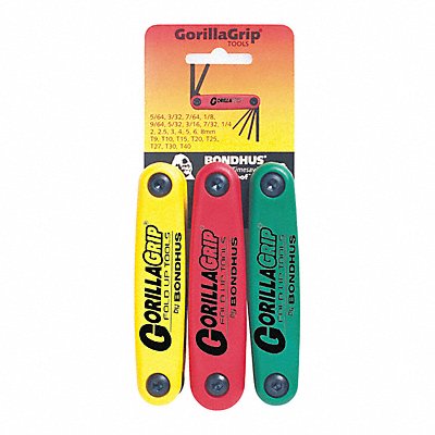 BONDHUS 12533 Fold-Up Tool Triple Pack