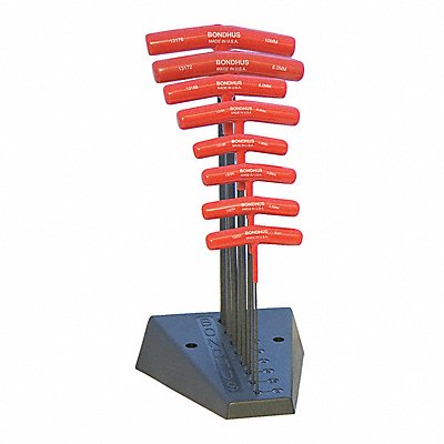 BONDHUS 13189 Hex Key Set T 5 15/16 in to 12 5/32