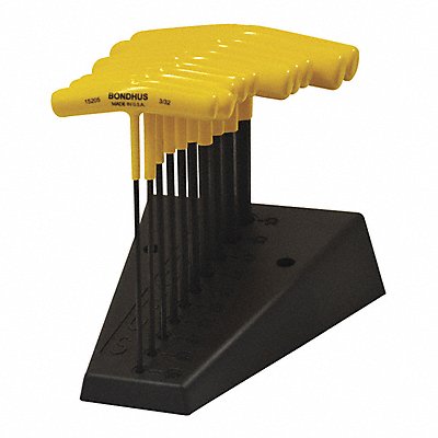 BONDHUS 15290 Set 10 Hex T-Handles 6 Length