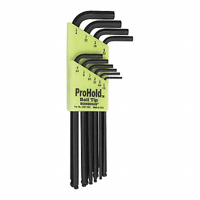 BONDHUS 74938 Set 10 Prohold Ball End L-Wrenches