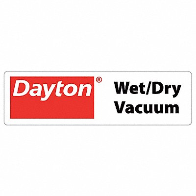 MI-T-M 342757 Decal Wet/Dry Vacuum For Shop Vacuum