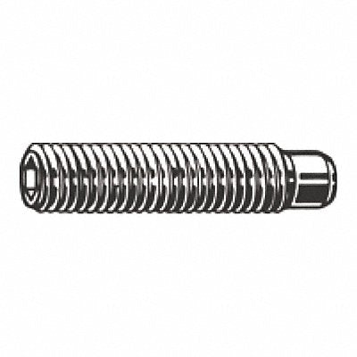 GRAINGER U078450190025 Socket Set Screw Grubscrew Oval Point #10-24 1/4 L PK100