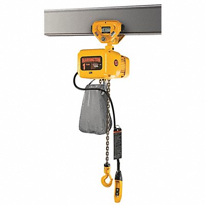HARRINGTON NERP010L15 Electric Chain Hoist w/Trolley 2000 lb.