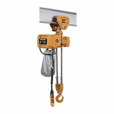 HARRINGTON NERP020CD20460v Electric Chain Hoist w/Trolley 4000 lb.