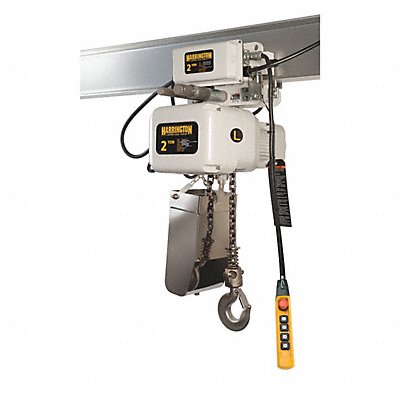 HARRINGTON SNERP030C20 Electric Chain Hoist w/Trolley 6000lb 20 ft