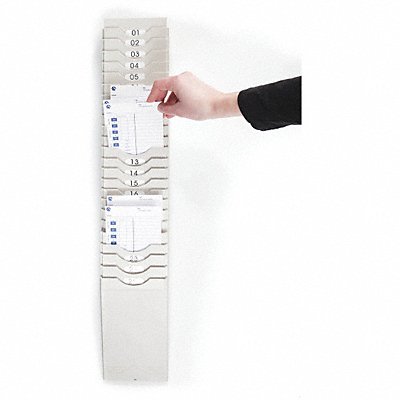 PYRAMID 400X Expanding Time Card Rack Grey