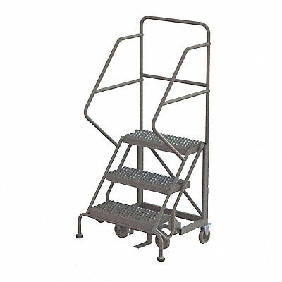 TRI-ARC KDEC103242 Rolling Ladder 3 Step Steel Serrated