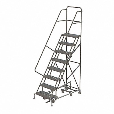 TRI-ARC KDAD108246 Rolling Ladder 8 Step Steel Perforated