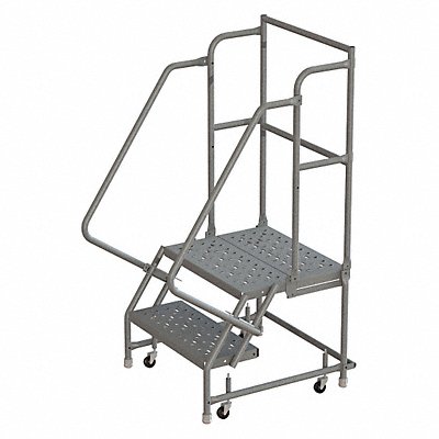 TRI-ARC KDSR102246D2 Rolling Ladder 2 Step Steel Perforated