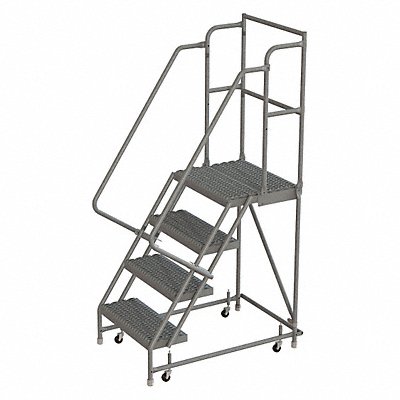 TRI-ARC KDSR104242D2 Rolling Ladder 4 Step Steel Serrated