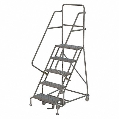 TRI-ARC KDSR105166 Rolling Ladder 5 Step Steel Perforated