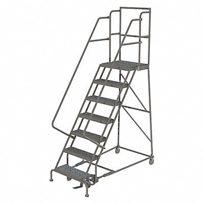 TRI-ARC KDSR107162D3 Rolling Ladder 7 Step Steel Serrated
