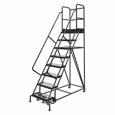 TRI-ARC KDSR108242D3 Rolling Ladder 8 Step Steel Serrated