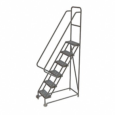 TRI-ARC KDTF106166 Tilt and Roll Ladder 6 Step Perforated