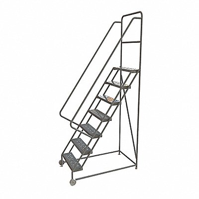 TRI-ARC KDTF107246 Tilt and Roll Ladder 7 Step Perforated