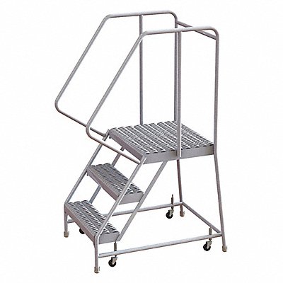 TRI-ARC WLAR103245D4 Rolling Ladder 3 Step Aluminum Serrated