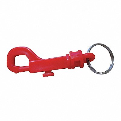 GRAINGER 25PA13 Plastic Key Clip 2-5/8 In Red