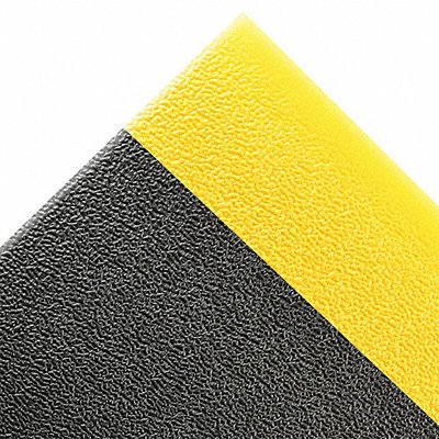 NOTRAX 415S0036BY Antifatigue Mat Black YllwBrdr 3ft.x6ft.