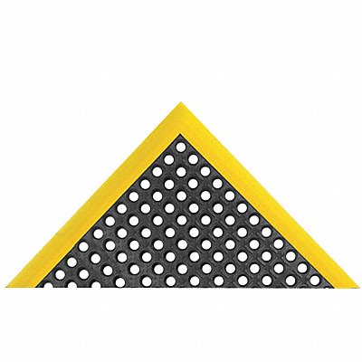 NOTRAX 549S2840YB Drainage Mat Black wYellowBrdr 2ft4 x3ft4