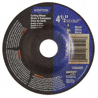 NORTON 66252843611 Cut Off Grinding Wheel 7/8 CN Unthreaded Hole