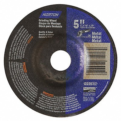 NORTON 66252843614 Depressed Grinding Wheel 7/8 CN Unthreaded Hole