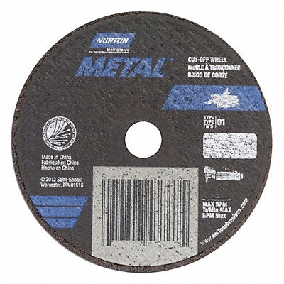 NORTON 7660789453 Cut Off Wheel 3/8 Connect. Metal