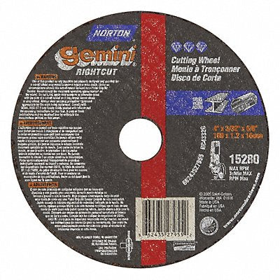 NORTON 66243527955 Cut Off Wheel 5/8 Connect. Gemini RightCut
